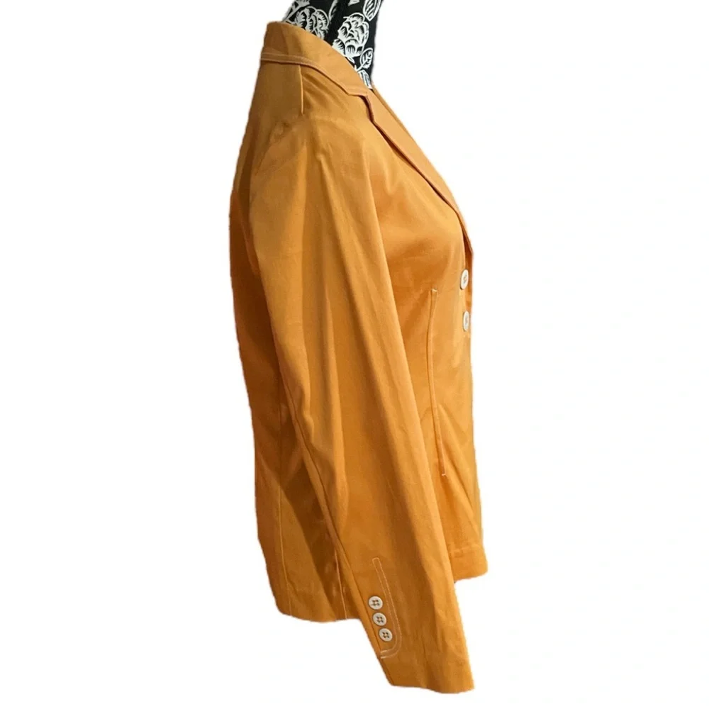 Vintage Liz Claiborne Mustard Yellow Blazer Jacket Size 6